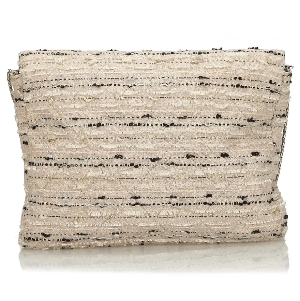Chanel Vintage - Tweed Chain Envelope Bag - White - Fabric and Tweed Handbag - Luxury High Quality - Avvenice