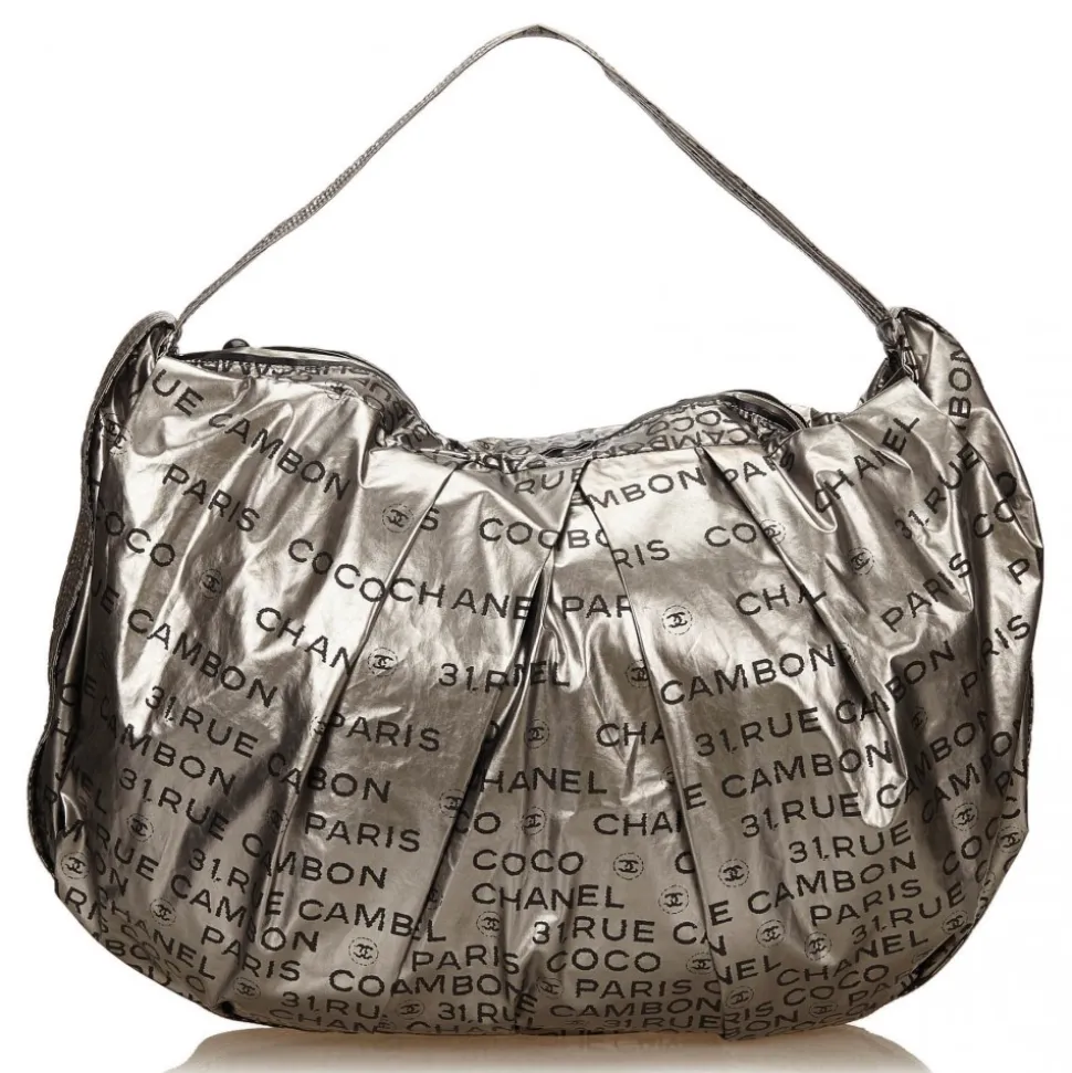 Chanel Vintage - Unlimited Tote Bag - Silver - Canvas Handbag - Luxury High Quality - Avvenice