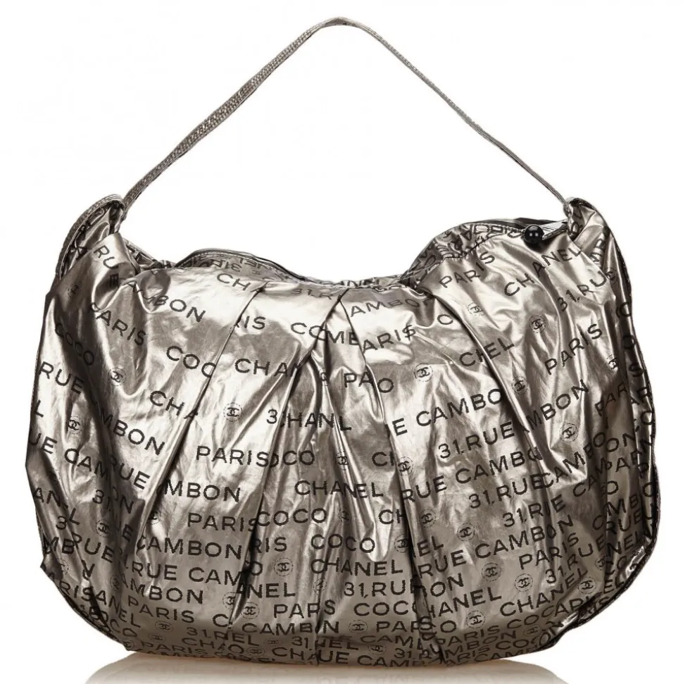 Chanel Vintage - Unlimited Tote Bag - Silver - Canvas Handbag - Luxury High Quality - Avvenice