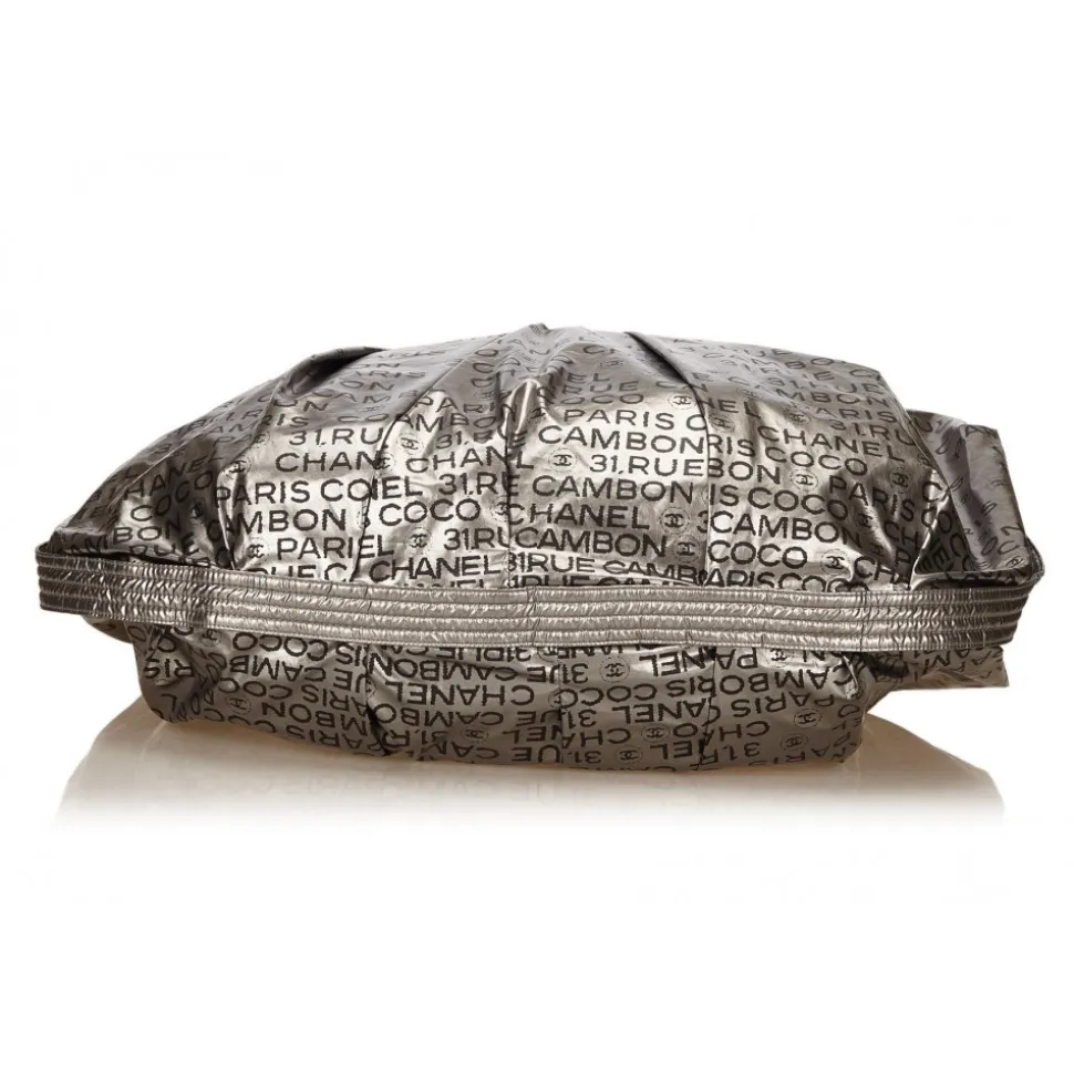 Chanel Vintage - Unlimited Tote Bag - Silver - Canvas Handbag - Luxury High Quality - Avvenice