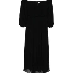 Chloé - Black Pleated Maxi Dress - Chloé Exclusive Luxury Collection - Avvenice