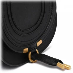 Chloé - Black Small Marcie Saddle Bag - Chloé Exclusive Luxury Collection - Avvenice