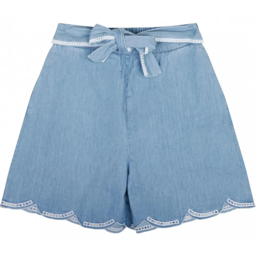 Chloé - Blue Belted Shorts - Chloé Exclusive Luxury Collection - Avvenice
