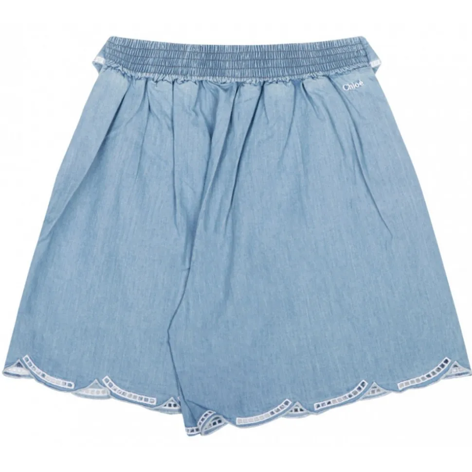 Chloé - Blue Belted Shorts - Chloé Exclusive Luxury Collection - Avvenice