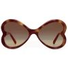 Chloé - Bonnie Heart Shaped Sunglasses in Acetate - Havana Brown - Chloé Eyewear - Avvenice