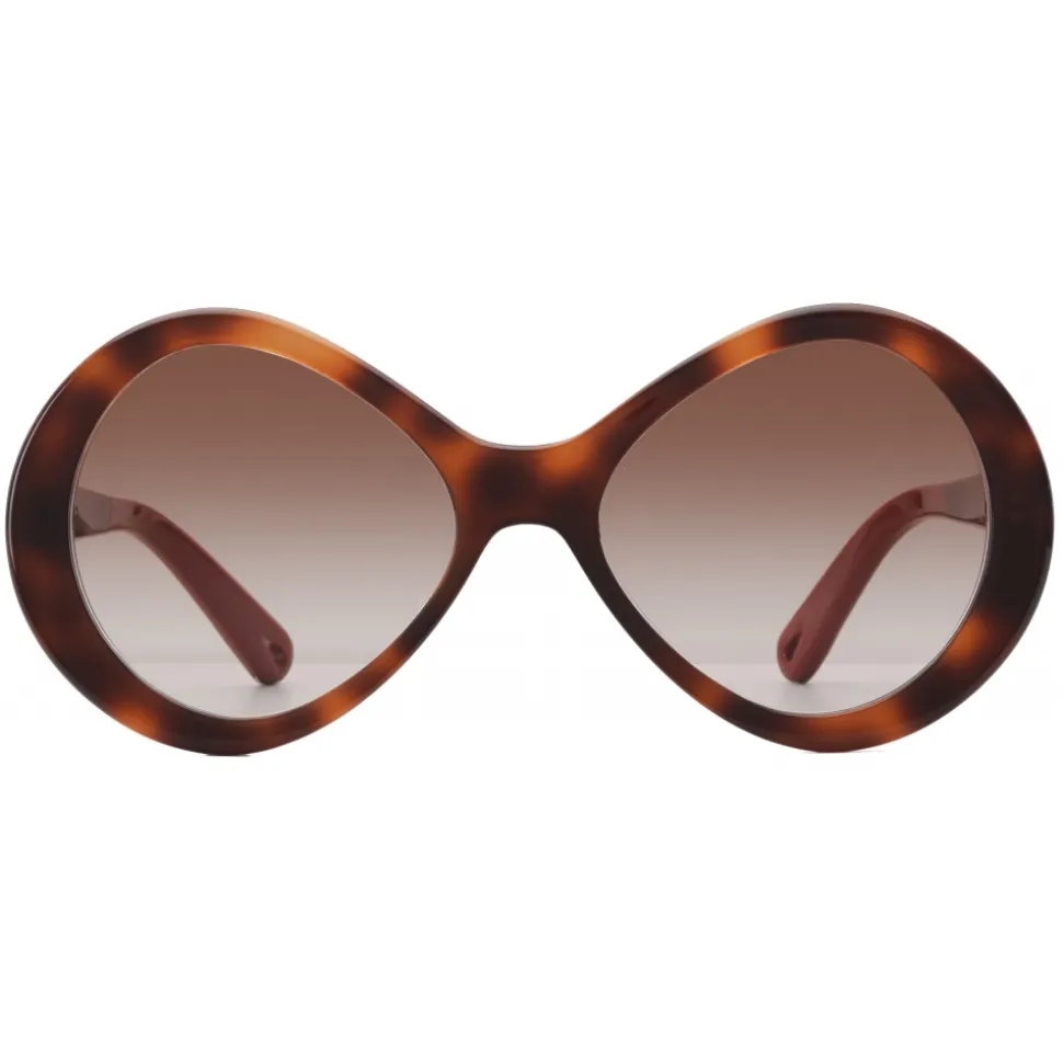 Chloé - Bonnie Infinity-Shaped Sunglasses in Acetate - Havana Brown - Chloé Eyewear - Avvenice