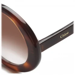 Chloé - Bonnie Infinity-Shaped Sunglasses in Acetate - Havana Brown - Chloé Eyewear - Avvenice