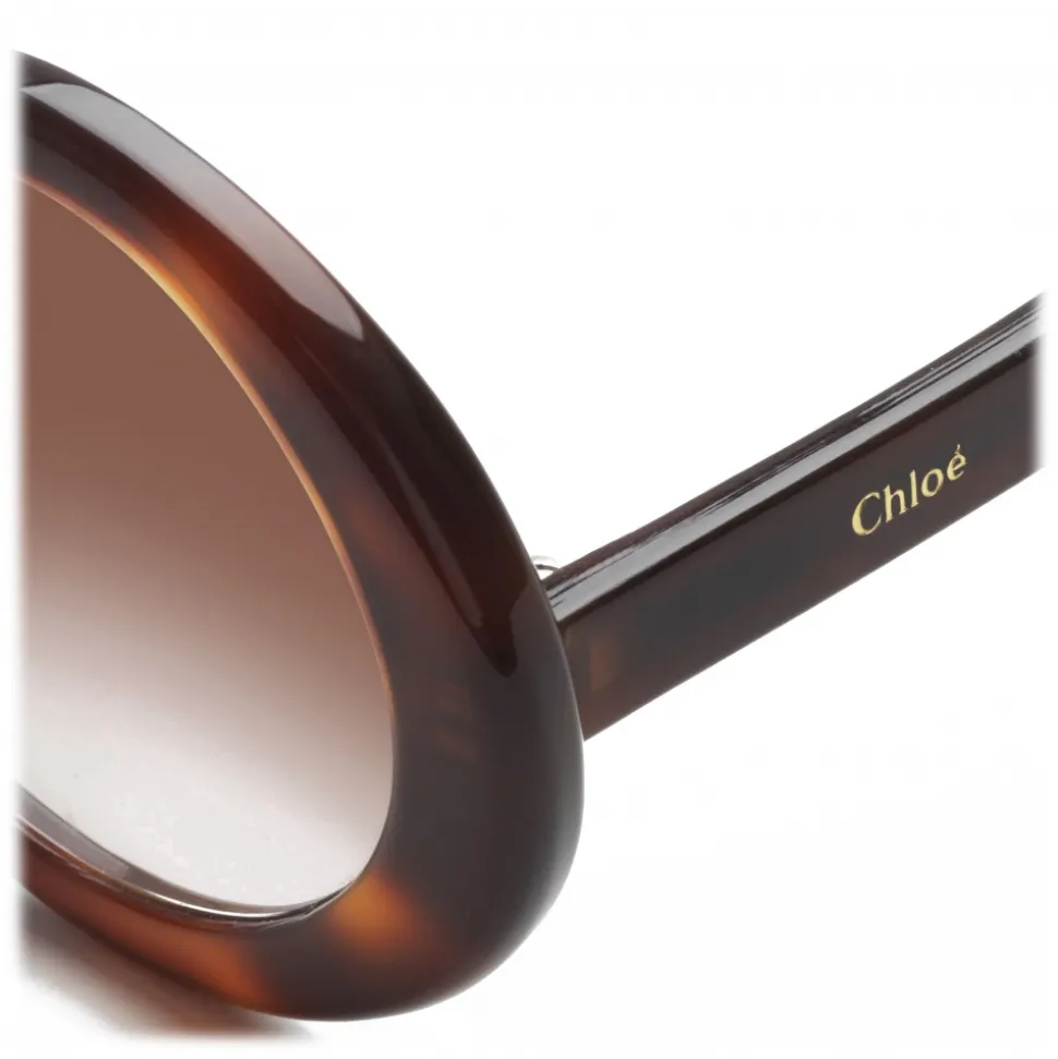 Chloé - Bonnie Infinity-Shaped Sunglasses in Acetate - Havana Brown - Chloé Eyewear - Avvenice