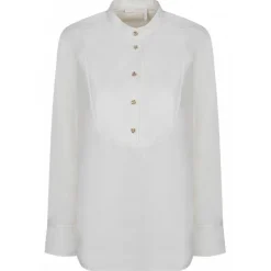Chloé - Buttercream Smoking Shirt - Chloé Exclusive Luxury Collection - Avvenice
