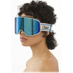 Chloé - Cassidy Ski Goggles - Ivory Blue - Chloé Eyewear - Avvenice