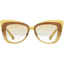 Chloé - Cat-Eye Dree Sunglasses in Nylon and Metal - Gold Yellow - Chloé Eyewear - Avvenice