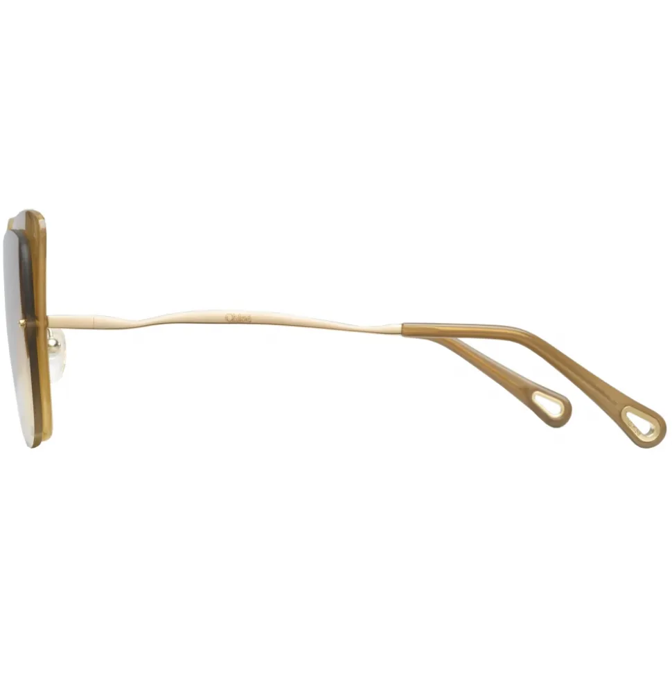 Chloé - Cat-Eye Dree Sunglasses in Nylon and Metal - Gold Yellow - Chloé Eyewear - Avvenice