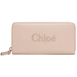 Chloé - Cement Pink Sense Long Zip Wallet - Chloé Exclusive Luxury Collection - Avvenice