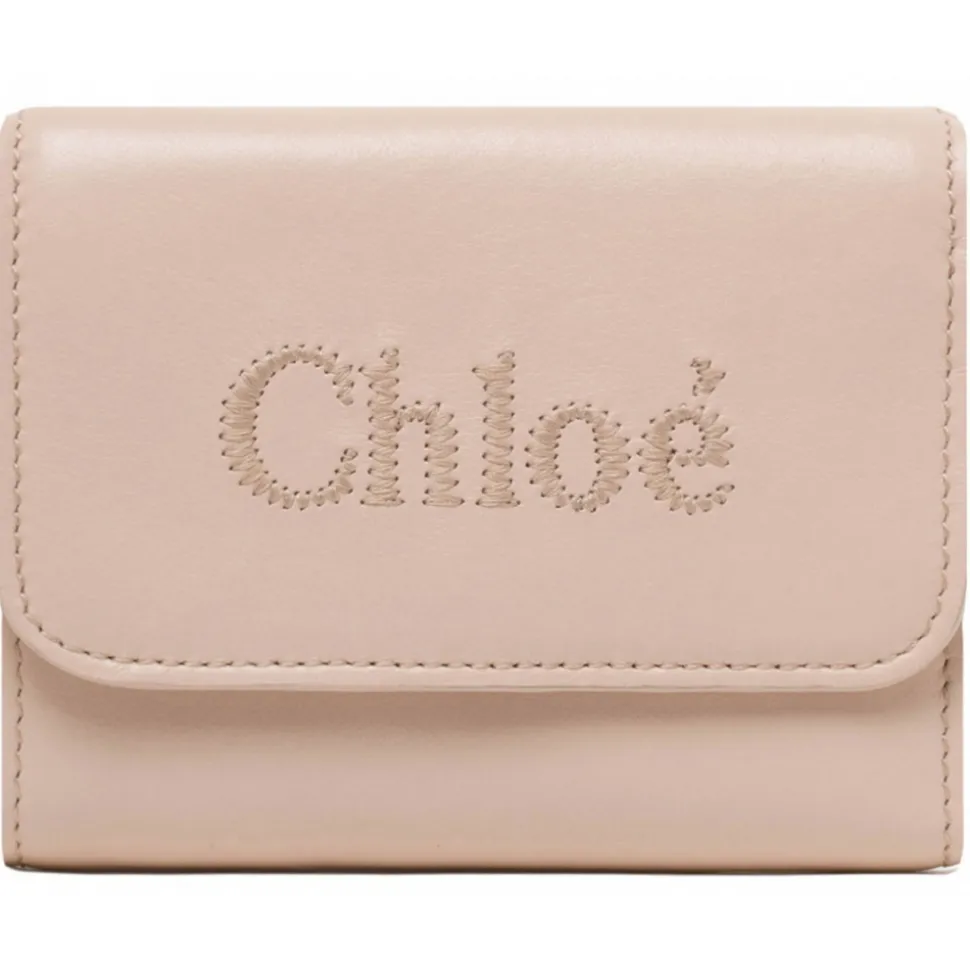 Chloé - Cement Pink Sense Small Wallet - Chloé Exclusive Luxury Collection - Avvenice
