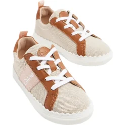 Chloé - Kids Logo-Print Canvas Sneakers - Chloé Exclusive Luxury Collection - Avvenice