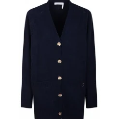 Chloé - Navy Blue Cardigan - Chloé Exclusive Luxury Collection - Avvenice