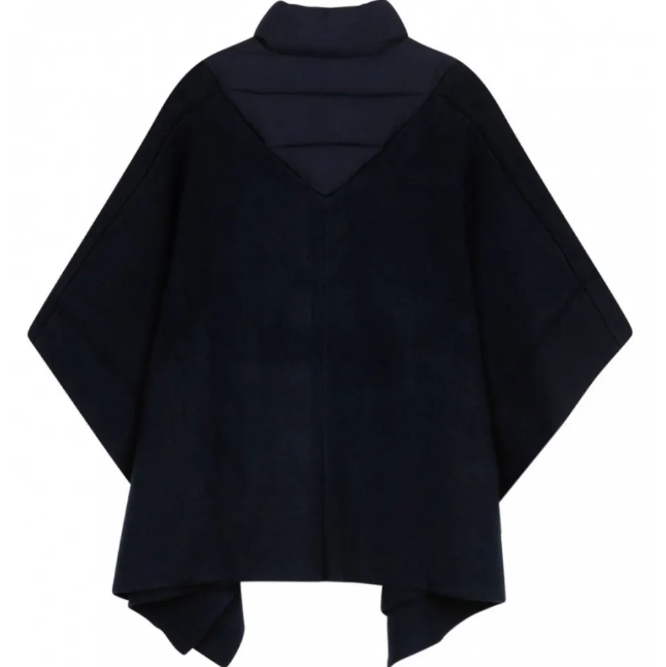 Chloé - Navy Blue Logo Plaque Cape - Chloé Exclusive Luxury Collection - Avvenice