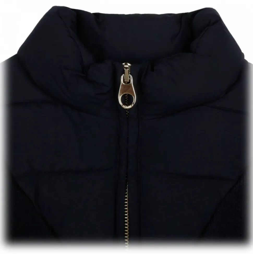 Chloé - Navy Blue Logo Plaque Cape - Chloé Exclusive Luxury Collection - Avvenice