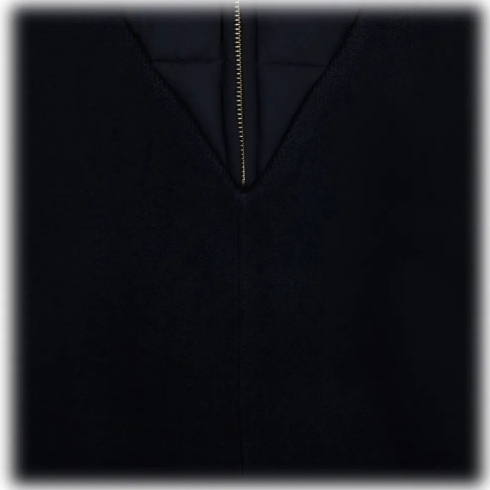 Chloé - Navy Blue Logo Plaque Cape - Chloé Exclusive Luxury Collection - Avvenice