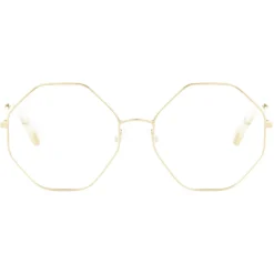Chloé - Palma Octagonal Metal Eyeglasses - Gold - Chloé Eyewear - Avvenice