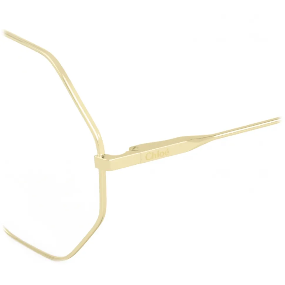 Chloé - Palma Octagonal Metal Eyeglasses - Gold - Chloé Eyewear - Avvenice
