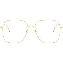 Chloé - Palma Rectangular Eyeglasses in Metal - Gold - Chloé Eyewear - Avvenice