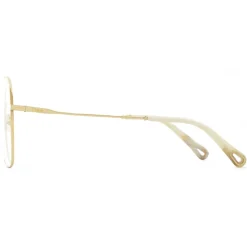 Chloé - Palma Rectangular Eyeglasses in Metal - Gold - Chloé Eyewear - Avvenice