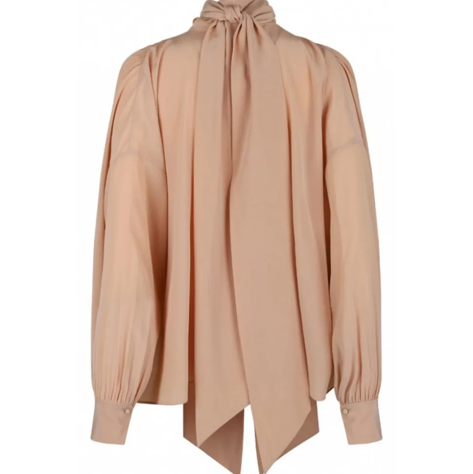 Chloé - Sand Brown Boxy Blouse - Chloé Exclusive Luxury Collection - Avvenice