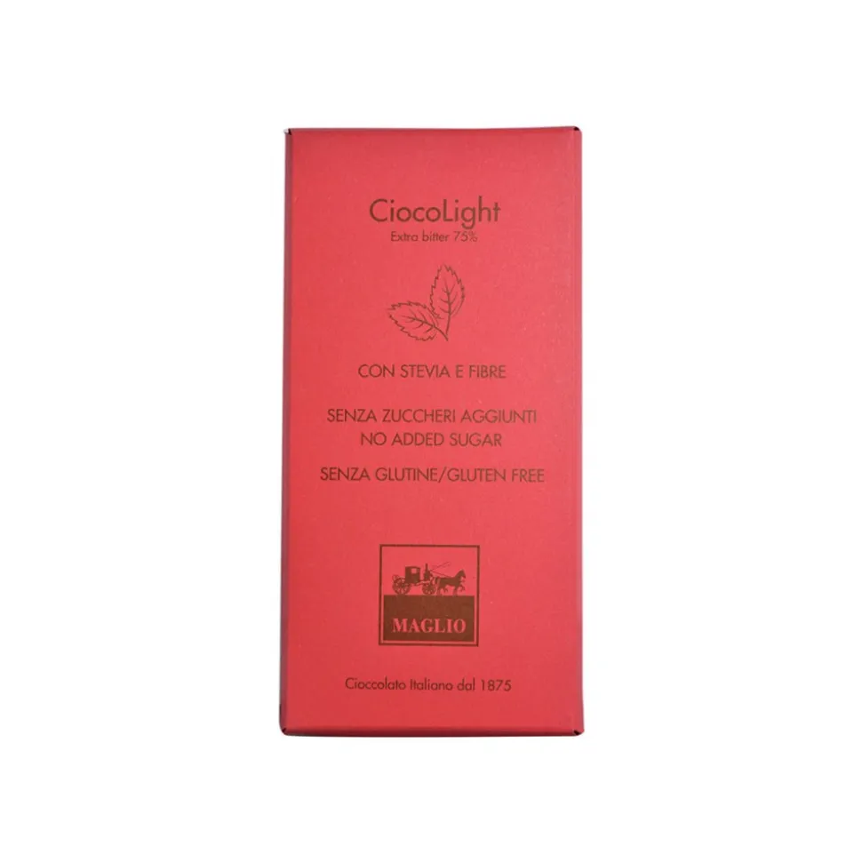 Cioccolato Maglio - Light Chocolate Bar - Extra Bitter 75 % Cocoa - Avvenice