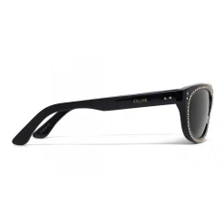 Céline - 07 Sunglasses in Acetate with Crystals and Metal - Black - Sunglasses - Céline Eyewear - Avvenice