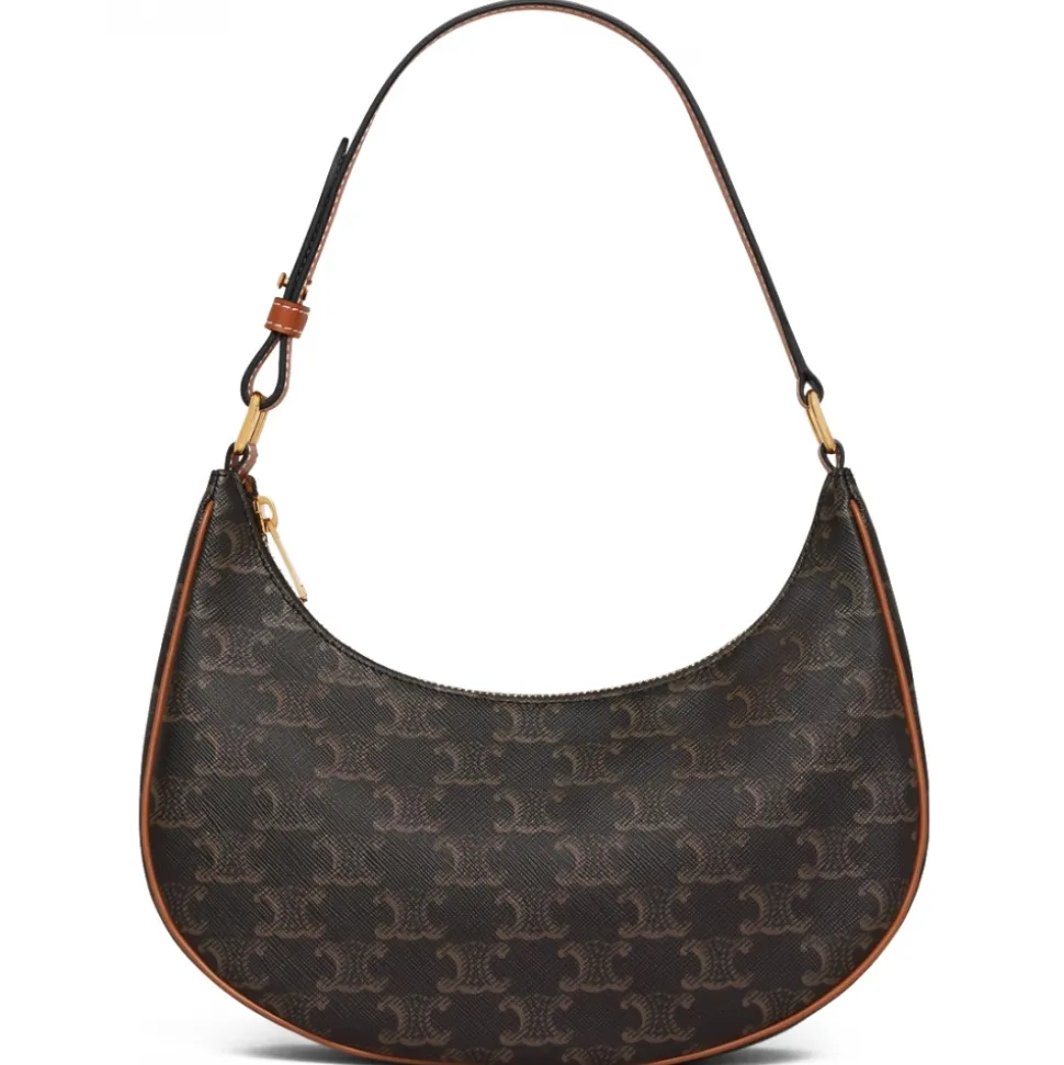 Céline - Ava Bag in Triomphe Canvas and Calfskin - Tan - Bag - Céline Exclusive Collection - Avvenice