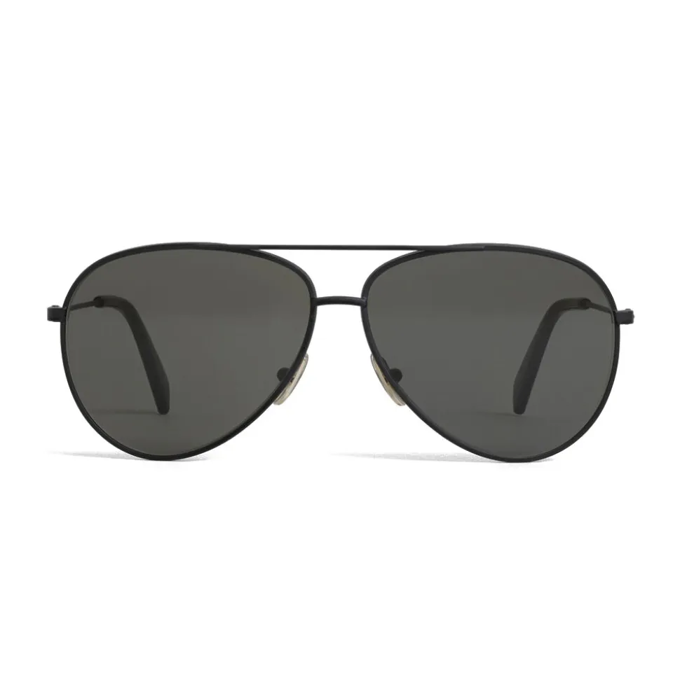 Céline - Aviator Sunglasses in Metal 01 - Black - Sunglasses - Céline Eyewear - Avvenice