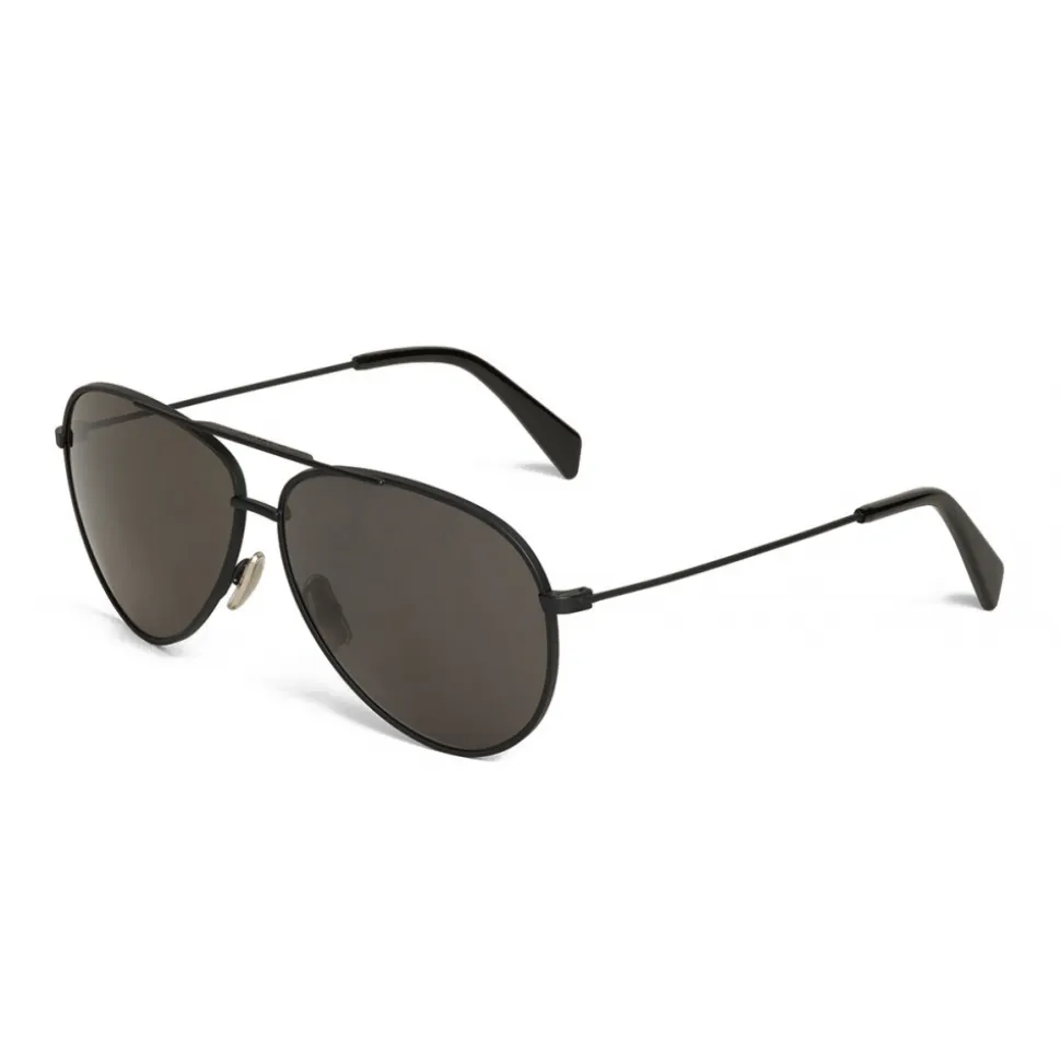 Céline - Aviator Sunglasses in Metal 01 - Black - Sunglasses - Céline Eyewear - Avvenice