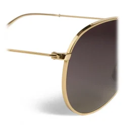 Céline - Aviator Sunglasses in Metal 01 - Gold Polarized - Sunglasses - Céline Eyewear - Avvenice