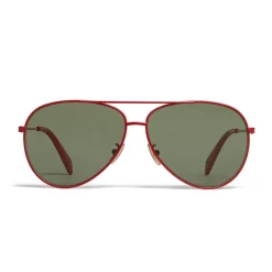 Céline - Aviator Sunglasses in Metal 01 - Red Green - Sunglasses - Céline Eyewear - Avvenice
