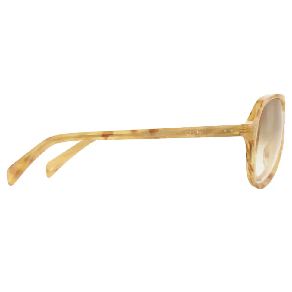 Céline - Black Frame 17 Sunglasses in Acetate - Blone Horn - Sunglasses - Céline Eyewear - Avvenice