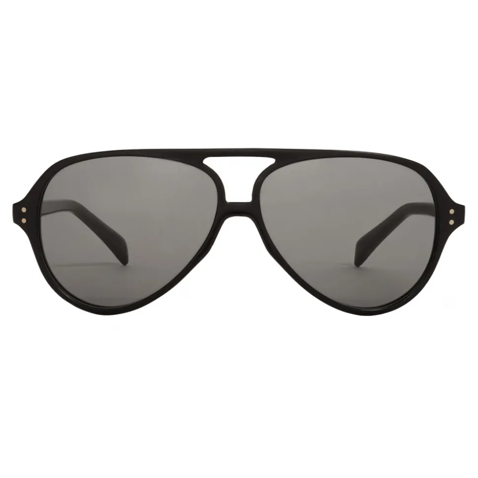 Céline - Black Frame 17 Sunglasses in Acetate with Polarized Lenses - Black - Sunglasses - Céline Eyewear - Avvenice