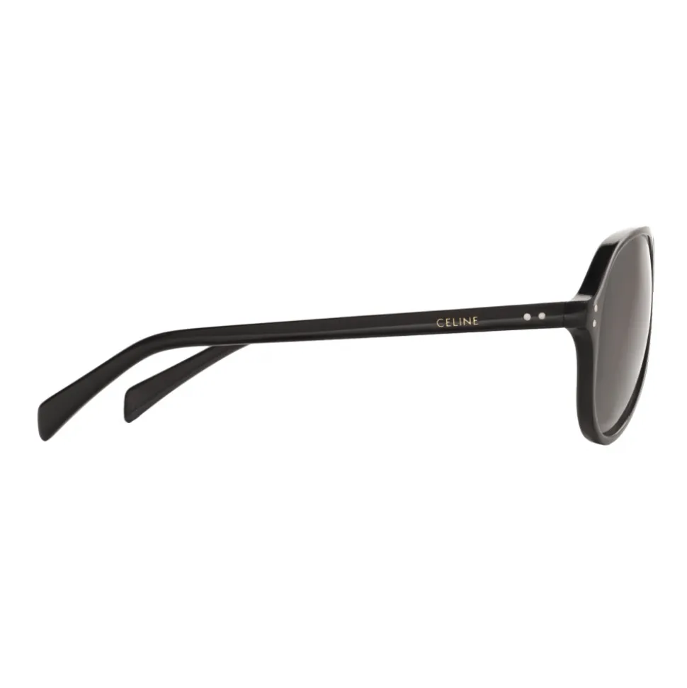 Céline - Black Frame 17 Sunglasses in Acetate with Polarized Lenses - Black - Sunglasses - Céline Eyewear - Avvenice