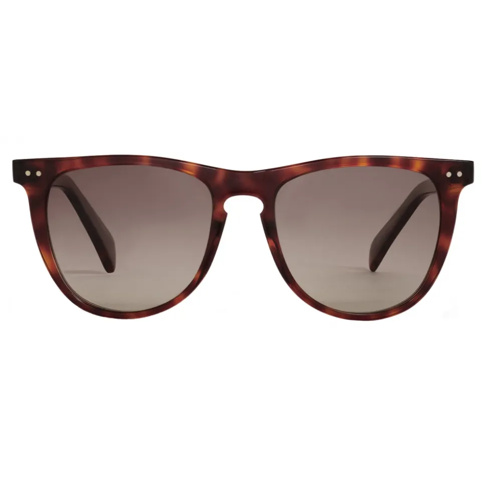 Céline - Black Frame 18 Sunglasses in Acetate with Polarized Lenses - Red Havana - Sunglasses - Céline Eyewear - Avvenice
