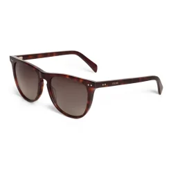 Céline - Black Frame 18 Sunglasses in Acetate with Polarized Lenses - Red Havana - Sunglasses - Céline Eyewear - Avvenice