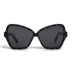Céline - Butterfly Sunglasses in Acetate and Crystals - Black - Sunglasses - Céline Eyewear - Avvenice