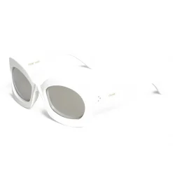 Céline - Butterfly Sunglasses in Acetate - White - Sunglasses - Céline Eyewear - Avvenice