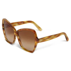 Céline - Butterfly Sunglasses in Acetate - Striped Havana - Sunglasses - Céline Eyewear - Avvenice