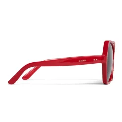 Céline - Butterfly Sunglasses in Acetate and Crystals - Red - Sunglasses - Céline Eyewear - Avvenice