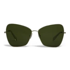 Céline - Butterfly Sunglasses in Metal - Silver Green - Sunglasses - Céline Eyewear - Avvenice