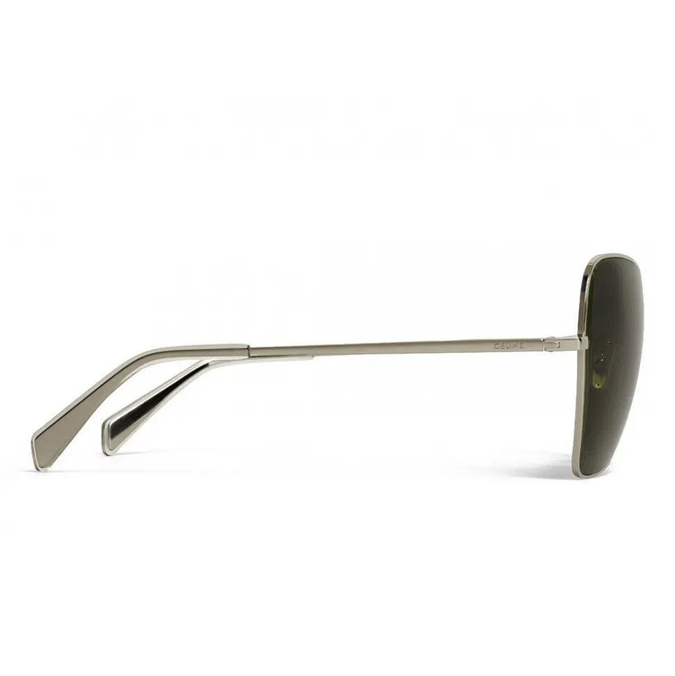 Céline - Butterfly Sunglasses in Metal - Silver Green - Sunglasses - Céline Eyewear - Avvenice