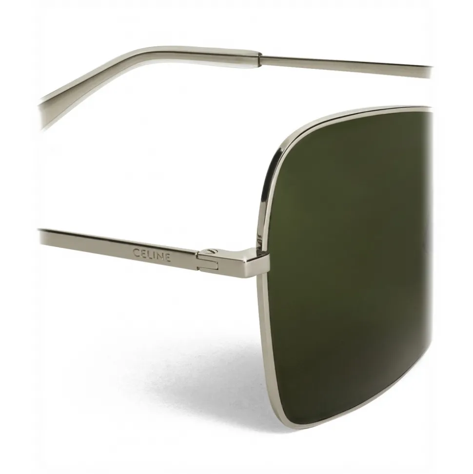 Céline - Butterfly Sunglasses in Metal - Silver Green - Sunglasses - Céline Eyewear - Avvenice