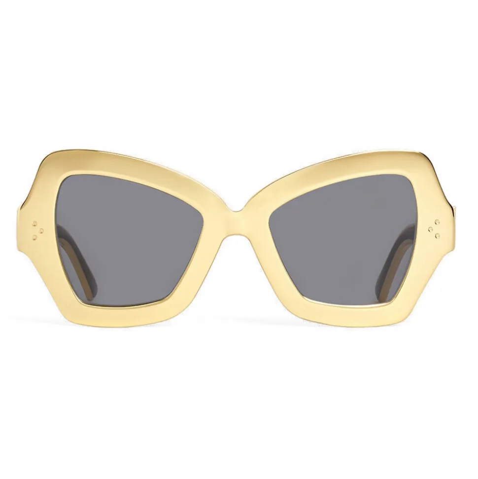Céline - Butterfly Sunglasses in Galvanized Aluminium - Gold - Sunglasses - Céline Eyewear - Avvenice