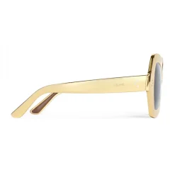 Céline - Butterfly Sunglasses in Galvanized Aluminium - Gold - Sunglasses - Céline Eyewear - Avvenice