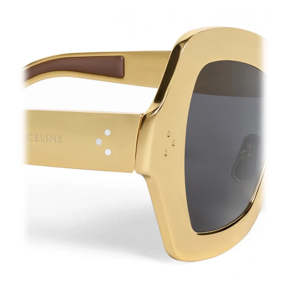 Céline - Butterfly Sunglasses in Galvanized Aluminium - Gold - Sunglasses - Céline Eyewear - Avvenice